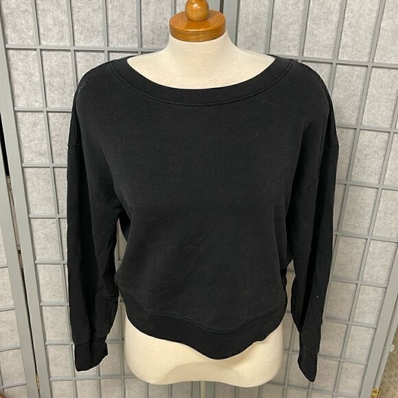 Athleta Tops - Athleta Open Back Sweatshirt, Black, Extra Small